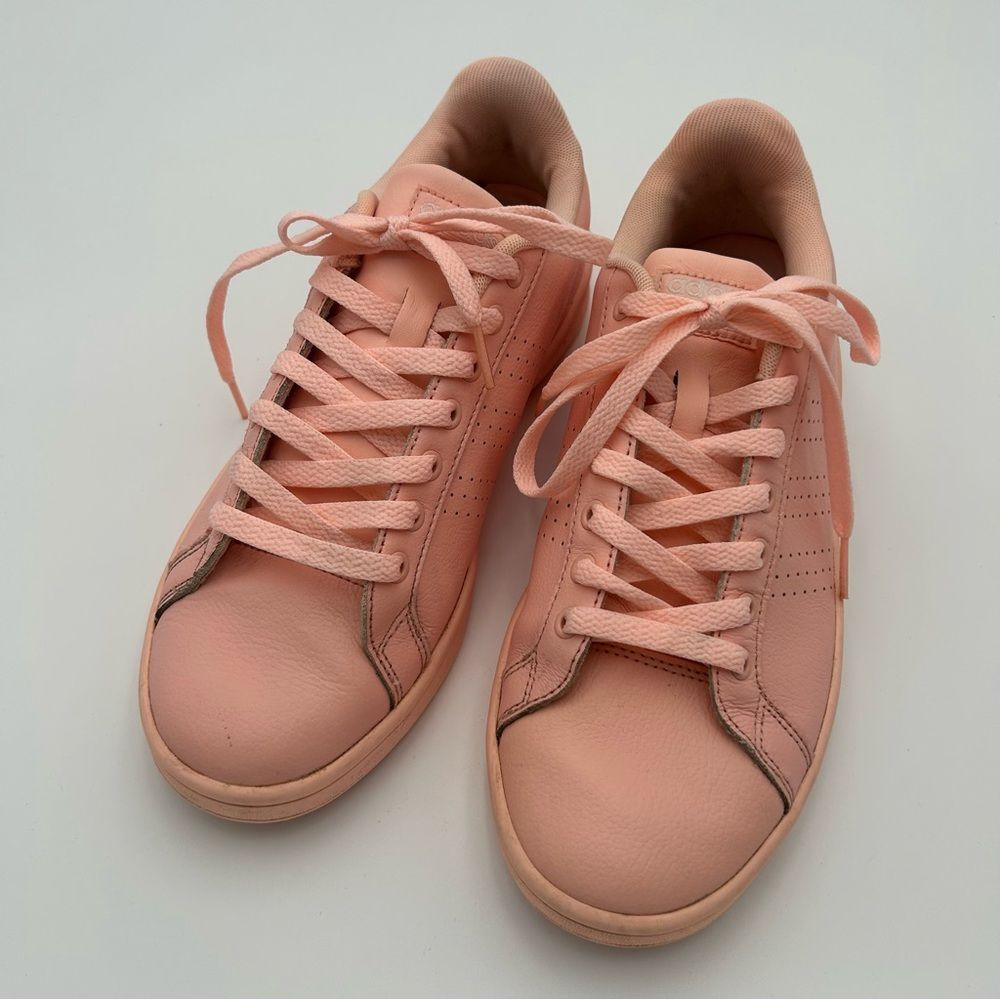 ADIDAS Pink Leather CLOUDFOAM Sneakers (Size 8.5)